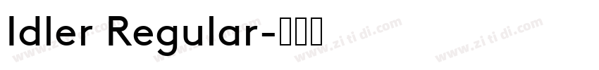 Idler Regular字体转换